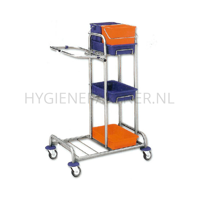 WM601006 Werkwagen chroom Jooky 1 inclusief 2x6 liter emmer